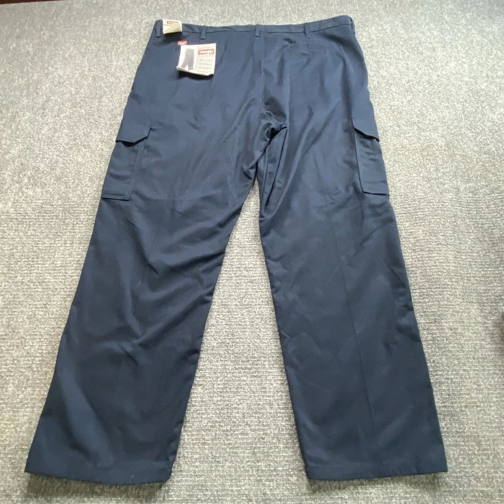 Wrangler Workwear Cargo Pants Mens 44x30 Blue Utility Workwear Industrial Rugged